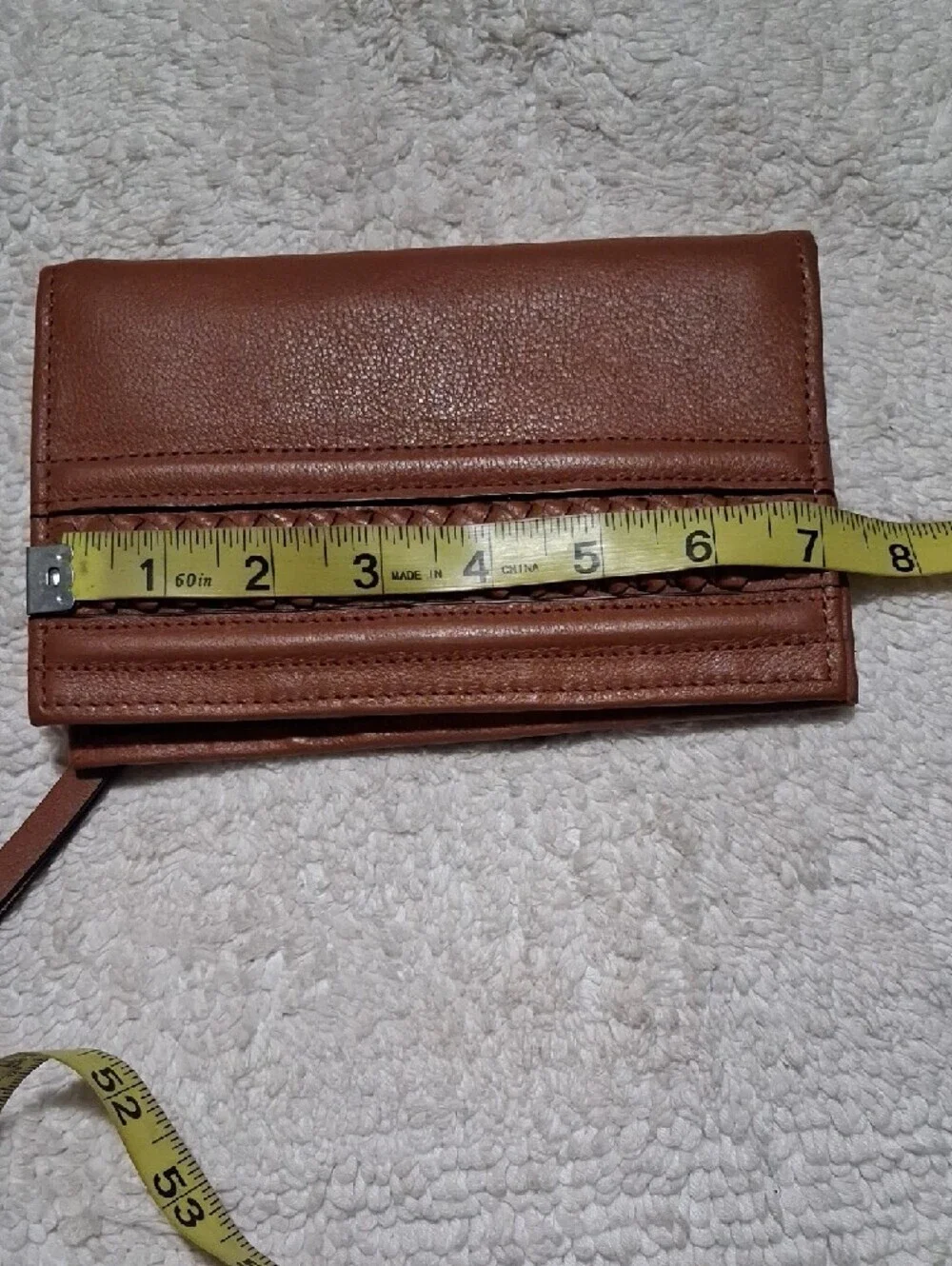 Brighton Santorini Two-Tone Leather Card Wallet in Dark Brown and Cognac